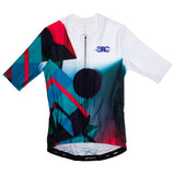 Navy Geo Prism - Short Sleeve Cycling Jersey