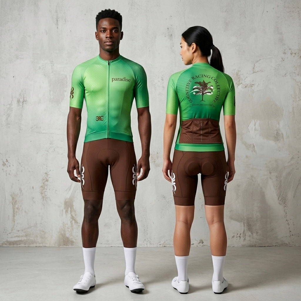 Paradise - Premium Aero Short Sleeve Cycling Jersey - Green