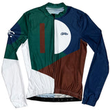 Geometrical Long Sleeve Jersey (Green, Blue, Brown, White)